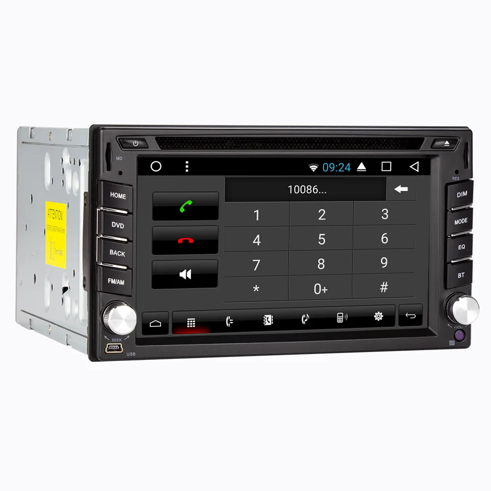 Best Eunavi 2 Din Android 8.1 TDA7851 Universal Car DVD Radio Multimedia Player Video Stereo GPS Navigation USB WIFI free camera BT 4