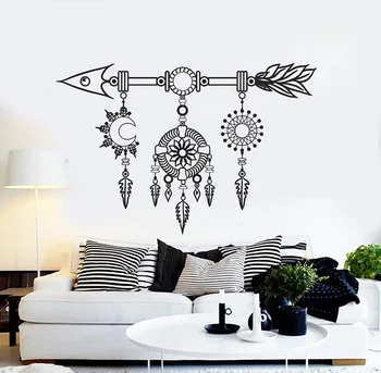 

Vinyl Wall Decal Dreamcatcher Arrow Ethnic Art Stickers Mural Unique Gift 2SH12