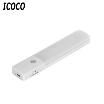 

ICOCO Mini LED Body Motion Sensing Bright Night Lighting Auto Human Induction Sensor Lamp Lights For Stairway Corridor Closet