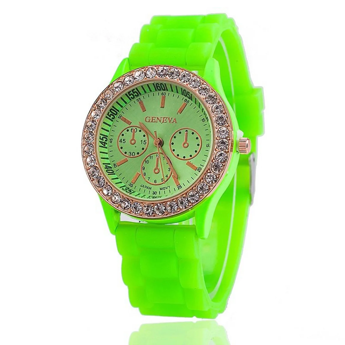 Geneva Casual Watch Women Crystal Dress Watch 2017 Quartz men Silicone watches Unisex Wristwatch Sports watch relogio feminino