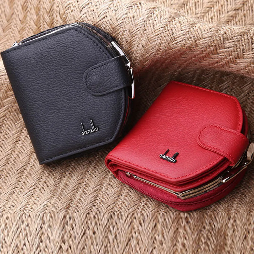 

Xiniu Women Leather Wallets Cute Solid Color Small mini Purse