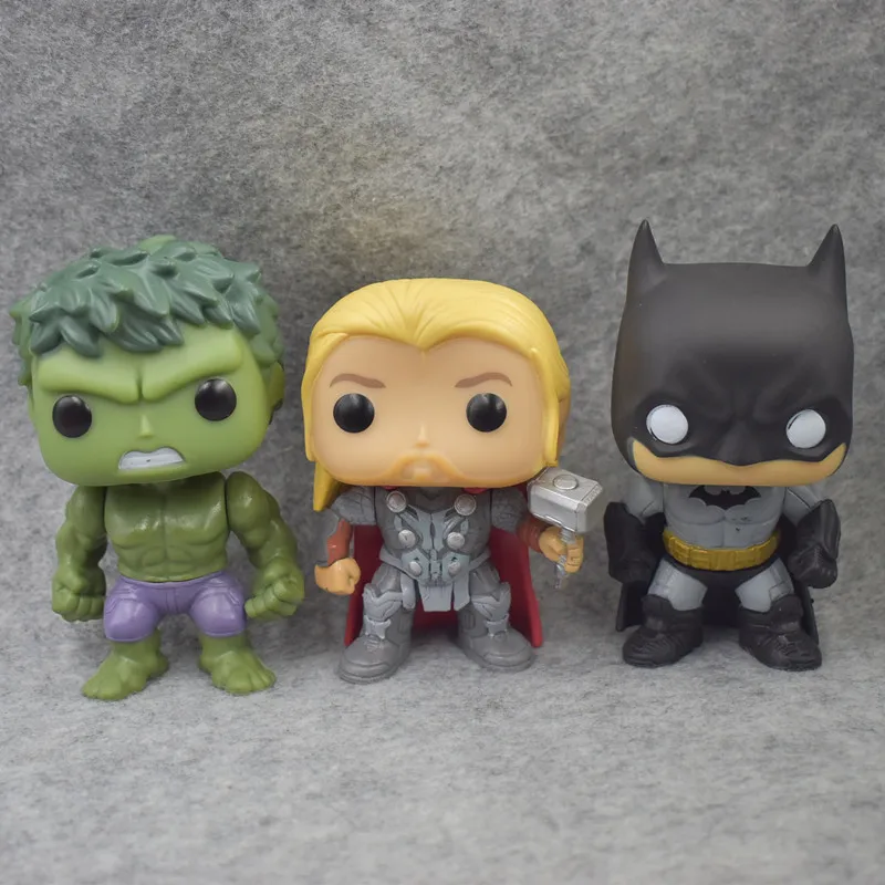 10 шт./компл. DC Лига Справедливости и Marvel Мстители супер герой см модель виниловая