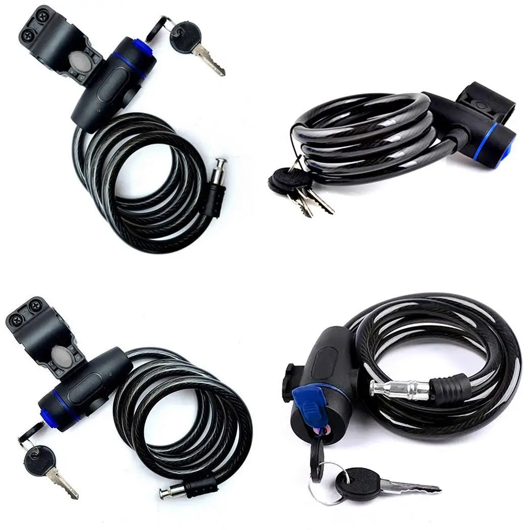 

New Mountain Bike Lock Padlock Bicycle Battery Car Road Bike Folding Bike Flexibility Cable Locks Kit Motorcycle Lock