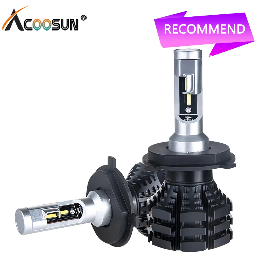 

Acoosun Motorcycle Headlight Bulbs Turbo Led H4 H7 Car lights Led HS1 H1 H3 H11 10000Lm 6500K lights for Motorbike Off Road Cars