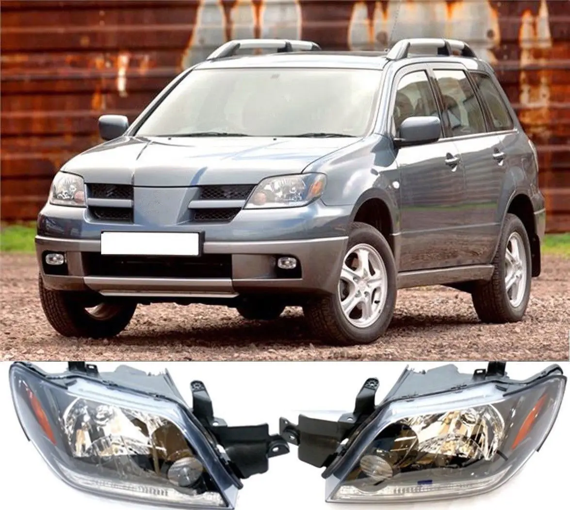 Фара на мицубиси аутлендер. Mitsubishi Outlander 2003. Mitsubishi Outlander 2004. Митсубиси Аутлендер 2003-2005. Mitsubishi Outlander 2001-2006 фары.