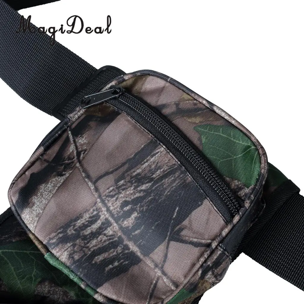 MagiDeal Archery Arrow Quiver Holder Belt Waist Recurve Bow Hunting 4 Tubes Camo Back Side Quiver