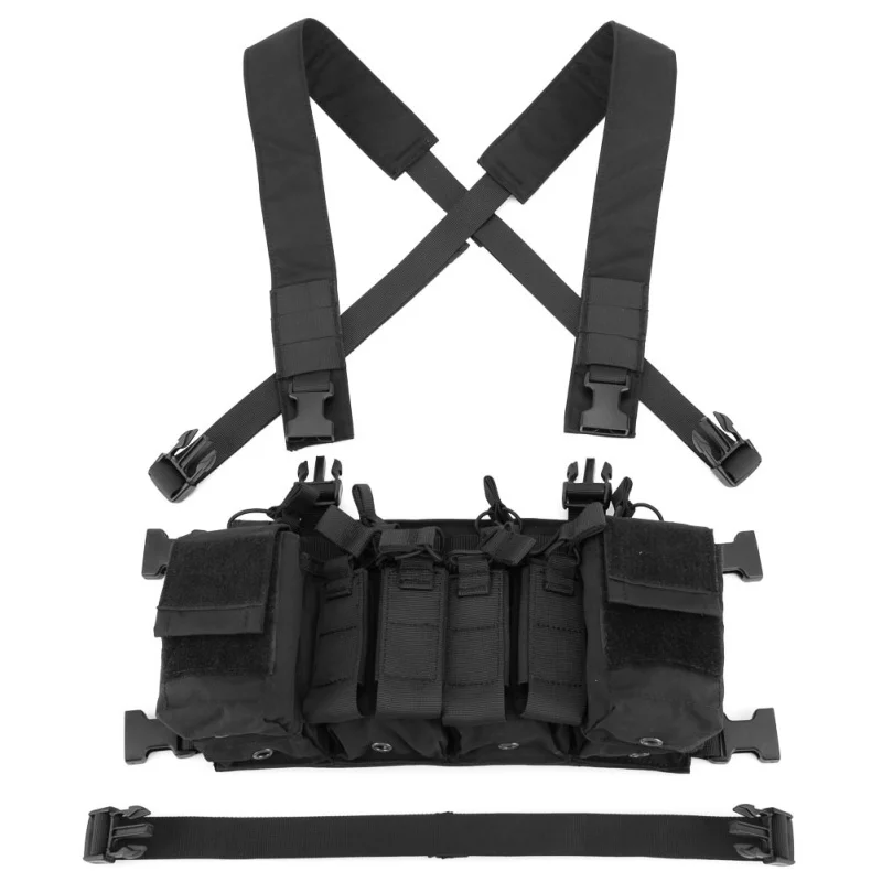 

Easy Chest Rig Vest Tactical Combat Recon Vest with Magazine Pouch Airsoft Hunting Paintball Vest Multicam
