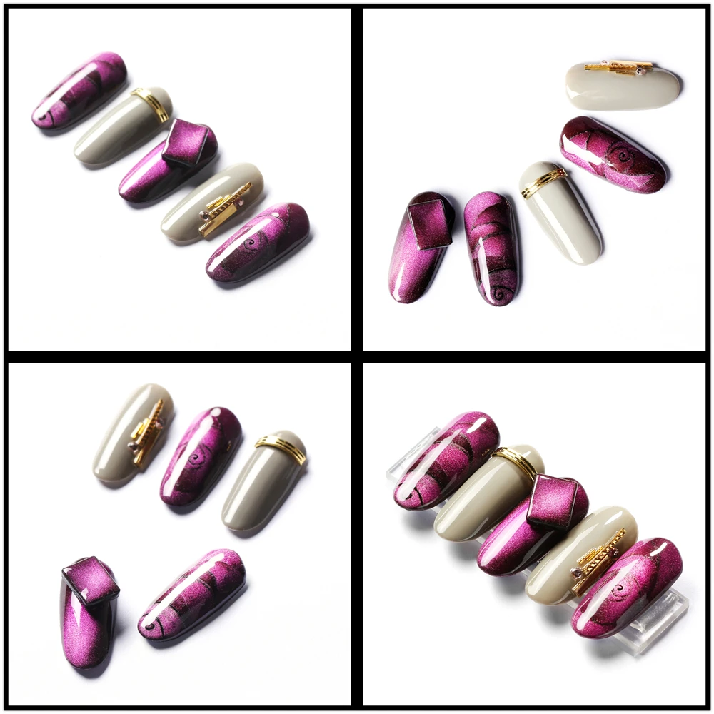 Elite99 Magnet Nail Gel Polish 3D Cat Eye Effect UV Gel Nail polish Soak off UV LED Wide Line Cat Eye Magnetic Nail Art Lacquer