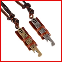 Alibaba Top Selling Vintage Leather Necklace Long Chain Fashion Punk Necklace