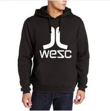 WESC Hoodies Freizeit Stil Hip-Hop Baumwolle Fleece Hoody Sweatshirt Mann Crime Lose Pullover Plus Größe Jumper Marke Mit Kapuze Mäntel