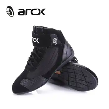 ARCX Motorcycle Boots Street Moto Racing Boots Genuine Cow Leather Motorbike Biker Chopper Cruiser Touring Ankle Shoes