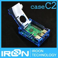 case C2: Raspberry PI 3 model B Blue Clear Acrylic Case Cover Shell Enclosure Box for Raspberry PI 2 Model B and Model B+