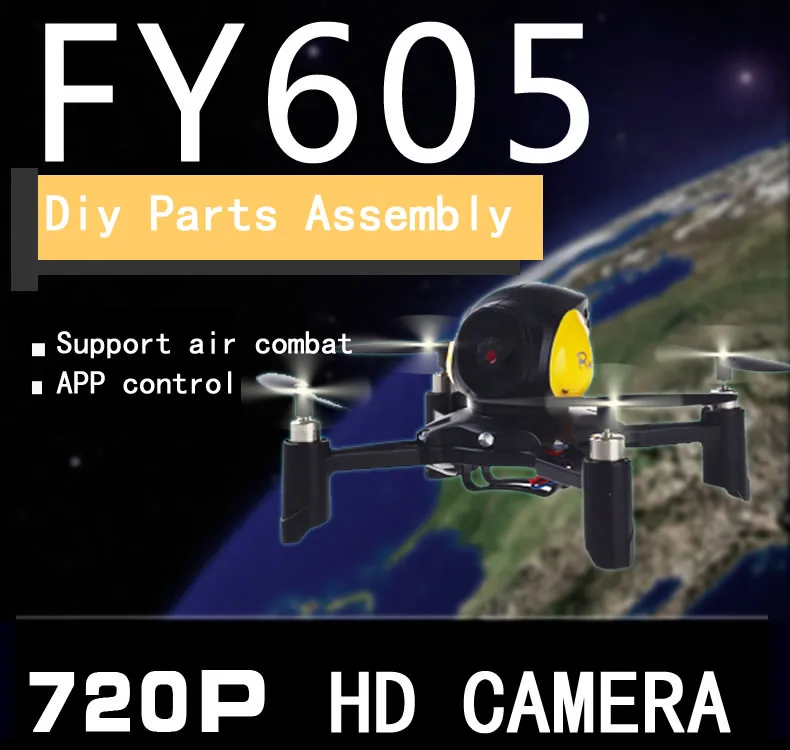 Newest Hot DIY Racing Battle font b Drone b font FY605 With HD Camera Air Combat