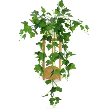 

110cm 8 Forks Simulation Green Creeper Plants for Weeding Home Garden Window Stairs Decoration Artificial Vines Ratten Plant
