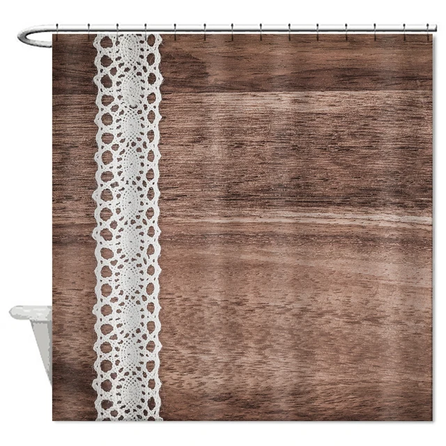 Custom Printed Polyester Fabric Modern Shower Curtain Waterproof Custom Printed Polyester Fabric Modern Shower Curtain Waterproof Retro Vintage Bathroom Bath Unique Brown Curtains High