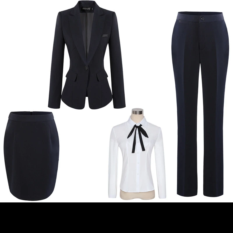 

Womens Office Suits Ladies Professional Suits Trousers Suit Set Four-piece Female Suits Interview Workwear Slim Single Breasted