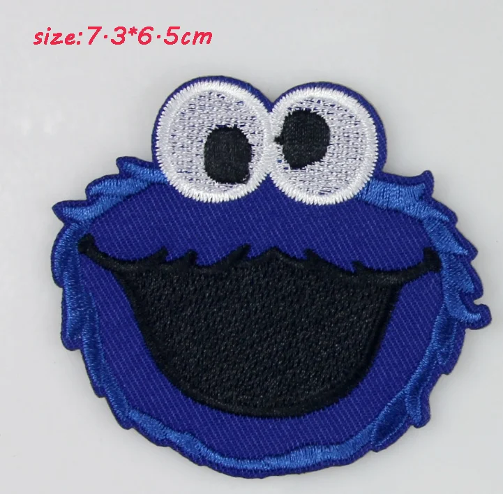 5 pcs/set lovely Sesame Street Elmo Patches Cartoon animal Embroidered iron on patch for clothing Applique DIY Accessory