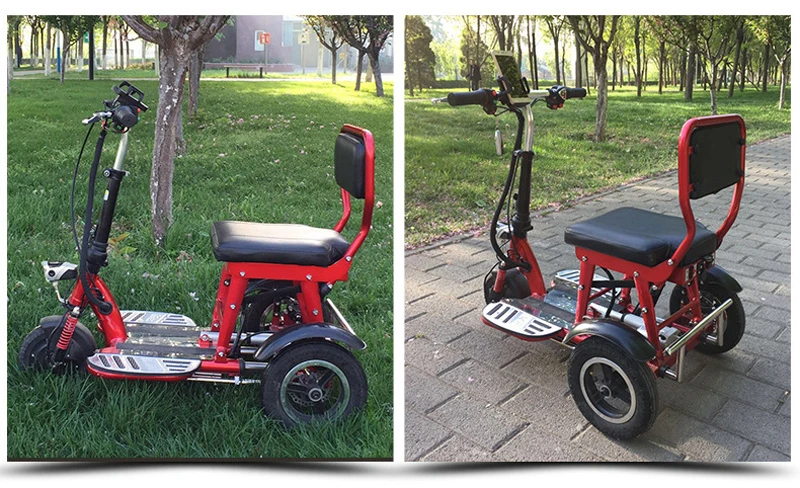 Citycoco Электрический Скутер Складной литиевый 3 круглые колеса шины безопасный мотоцикл для пожилых трехколесный велосипед для людей с ограниченными возможностями скутер