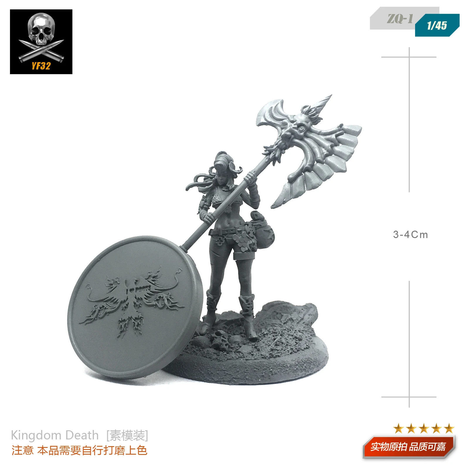 1/45 kingdom death смола Женский Белый прессформы Модель 28 мм ZQ-1