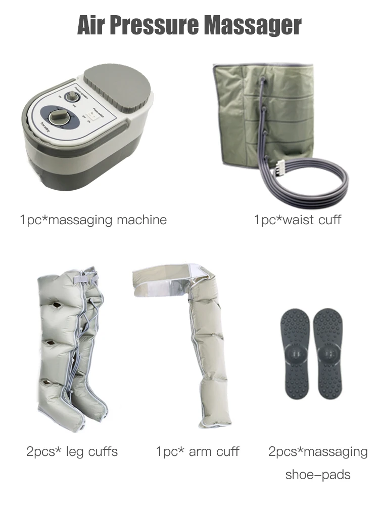 Air Wave Pressure Massager Continuous Compression Circulator Leg Arm Waist Leg Massageing Machine Muscles Relaxed Recovery Devic (20)
