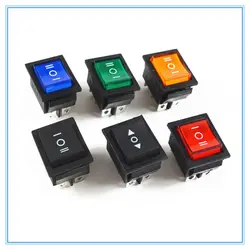 KCD4 рокер кнопка выключателя питания 3 позиции, 6pins, со светом 16A 250VAC/20A 125VAC