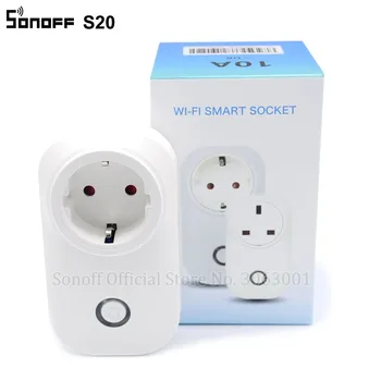 

Sonoff S20 Eu Uk Us Plug Wifi Power Socket Switch Wireless App Remote Socket Outlet Timing Switch For Smart Home Work With Alexa