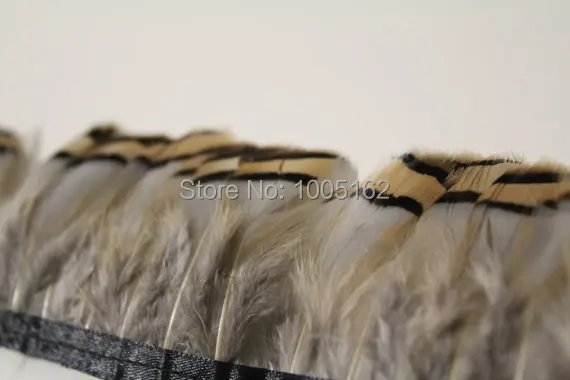 Khaki-coloured Pheasant Hackle Feather Fringe.jpg