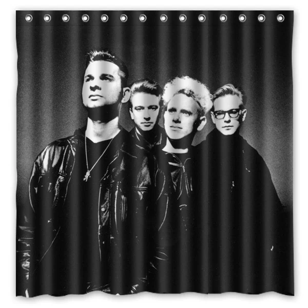 

2016 New DIY Bath Curtain!Anime Depeche Mode Band Printed Waterproof Polyester Shower Curtain(Size:180X180CM)