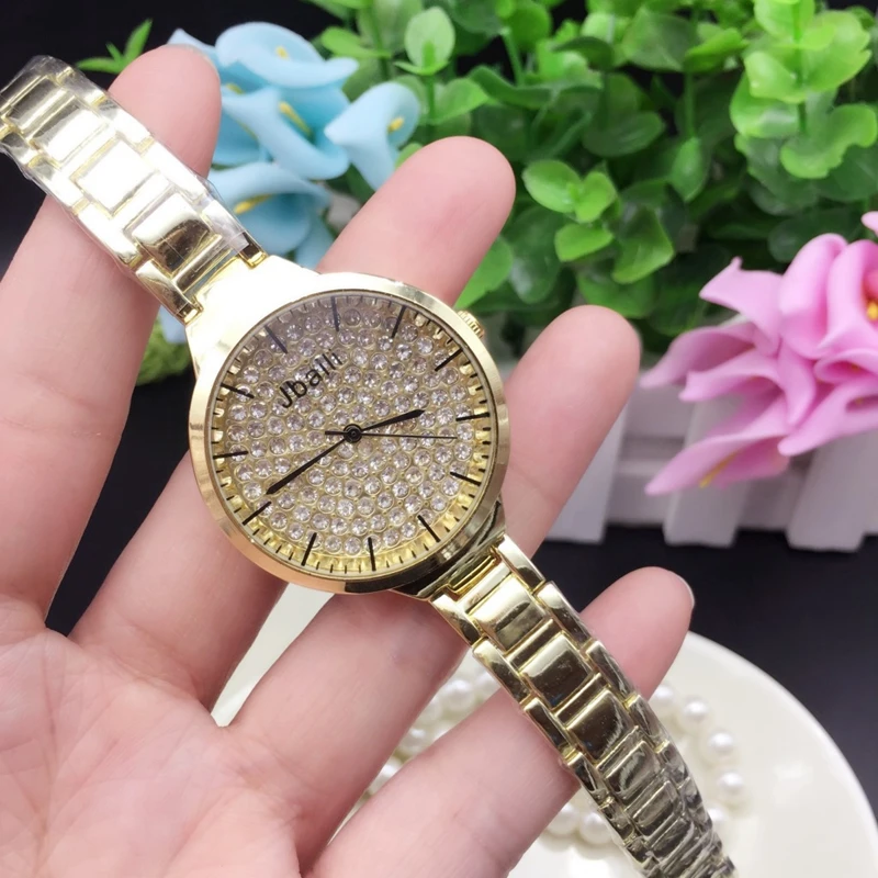 JBAILI Новый Для женщин горный хрусталь часы Женская обувь Diamond Элитный бренд
