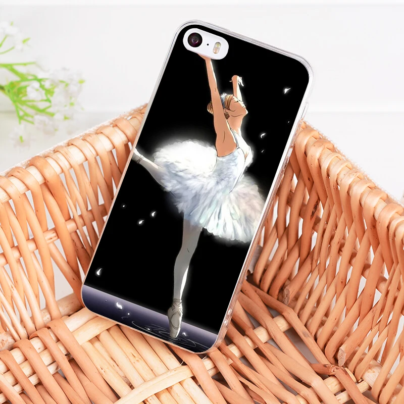Yinuoda для iphone 7, 6 X Чехол, балетная обувь для девочек, прозрачный чехол, чехол для телефона для iphone 8, 6S Plus, X, 5, 5S, SE, 5C - Цвет: A14