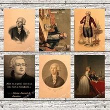 Antoine-Laurent de Lavoisier Chemiker Leinwand Malerei Vintage Wand Bild Kraft Poster Beschichtete Wall Aufkleber Hause Dekoration Geschenk(China)