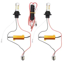 2x 1156 BA15S S25 BAU15S Canbus Dual Color Switchback LED Car Auto Front Turn Signal DRL