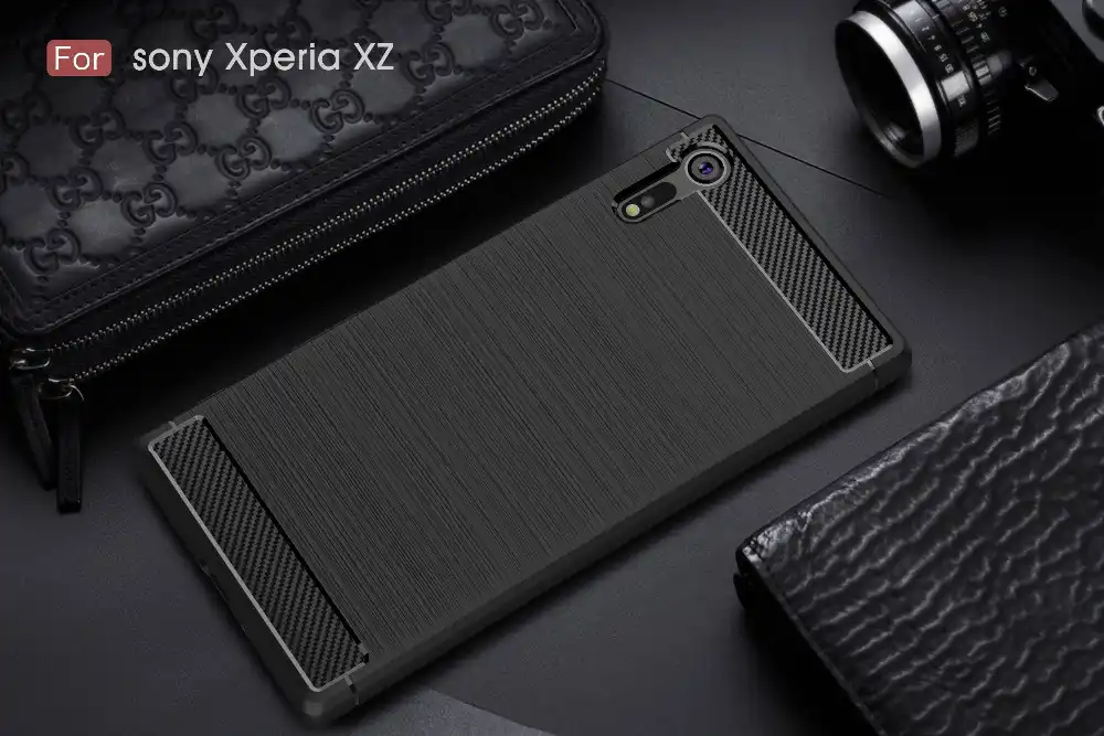 Чехол из искусственной кожи углеродного волокна для Sony Xperia XZ F8332/ XZS G8232 чехол