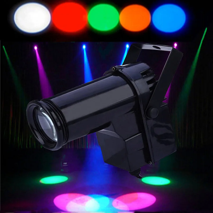 

Thrisdar 10W RGB Beam Pinspot Light Spotlight Mirror Balls Reflective Beam Spotlight Disco DJ Stage Light DJ KTV Bar Party Lamps