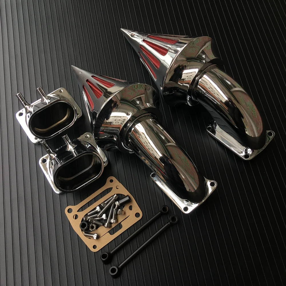 

Chrome/Black Spike Air Cleaner Intake Filter Kits For Suzuki Boulevard M109 M109R