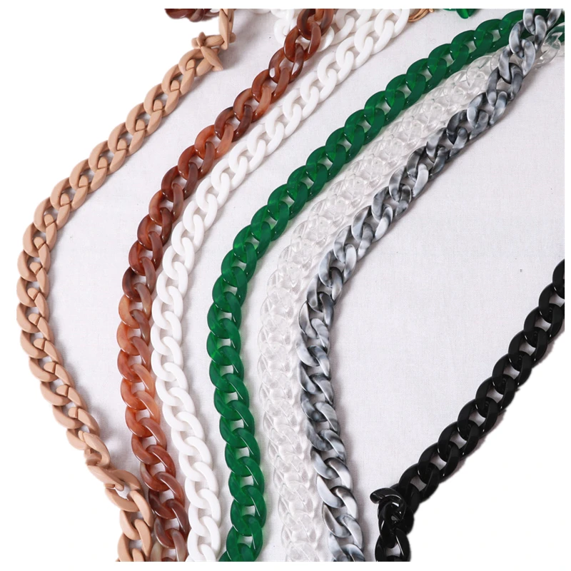 Fishbone Specialty Resin Acrylic Bag Chain Evening bag handbag Thick Chain