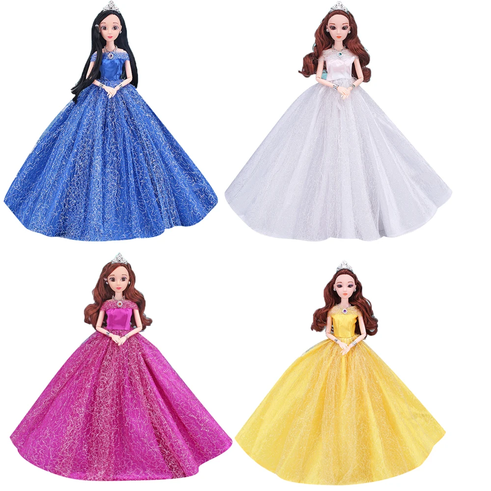 NK One Pcs 2019 robe de mariée princesse Noble robe de soirée pour poupée Barbie mode Design tenue meilleur cadeau pour fille poupée JJ