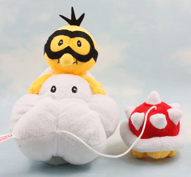 7 18CM Super Mario Bro plush Toys LAKITU SPINY Stuffed Dolls Kids Toys