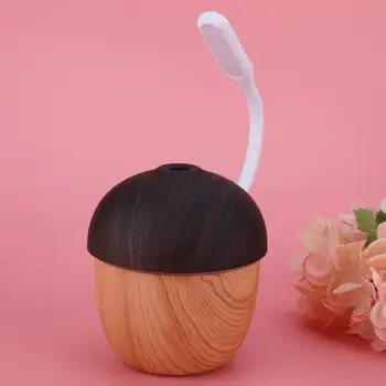 

Ultrasonic Mist Maker Humidificadores Difusores Aromaterapia Mini USB Charging Ultra-quiet Acorn-shape Humidifier with fan Led