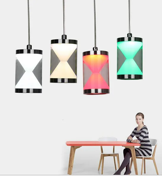 

2015 Fashion Acrylic morden pendant light 3 heads/5 heads many colors charming dining room lamp DY-1108