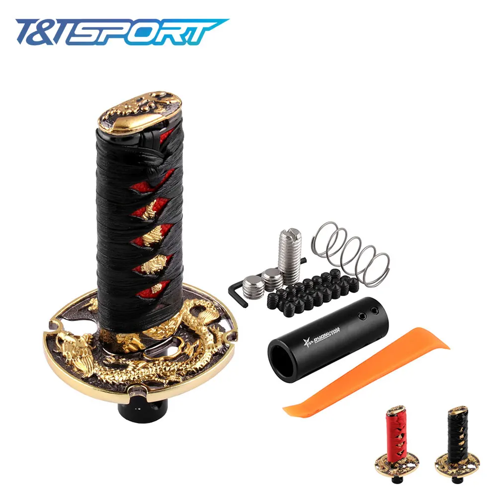 

JDM Katana Gold Dragon Sword Auto Automatic Transmissions Car Shift Shifter Lever Knob Metal Samurai For Universal SK182