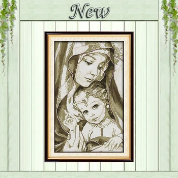 

Virgin goddess baby angel paintings Counted Printed on canvas DMC 11CT 14CT Chinese Cross Stitch kits Needlework Sets embroidery