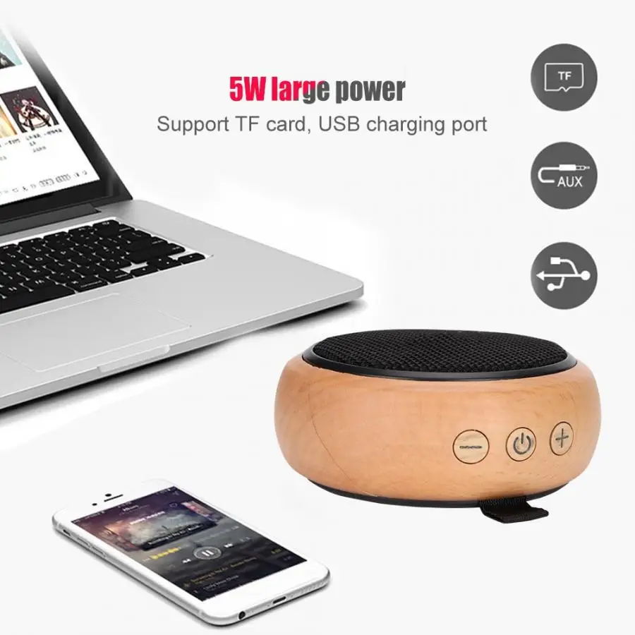 Altavoz bluetooth портативные маленькие деревянные bluetooth колонки звуковая коробка стерео окружающий звук бас bocina bluetooth