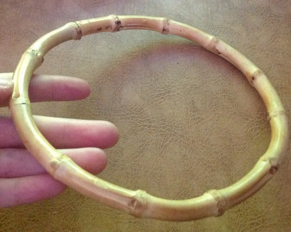 

145/150mm bamboo loop big Bamboo ring bamboo accessories for earring and necklace making bag connector ring 2pieces IB2347