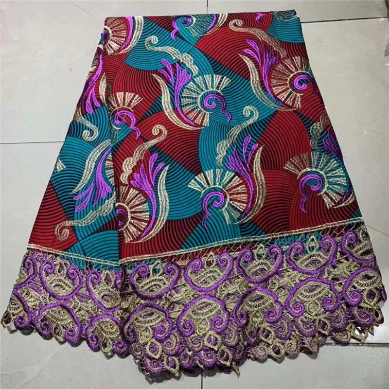 

Ankara lace fabric 2019 new design African lace Fabric/ high quality Hollandais with embroidered tulle lace !ZQ030215