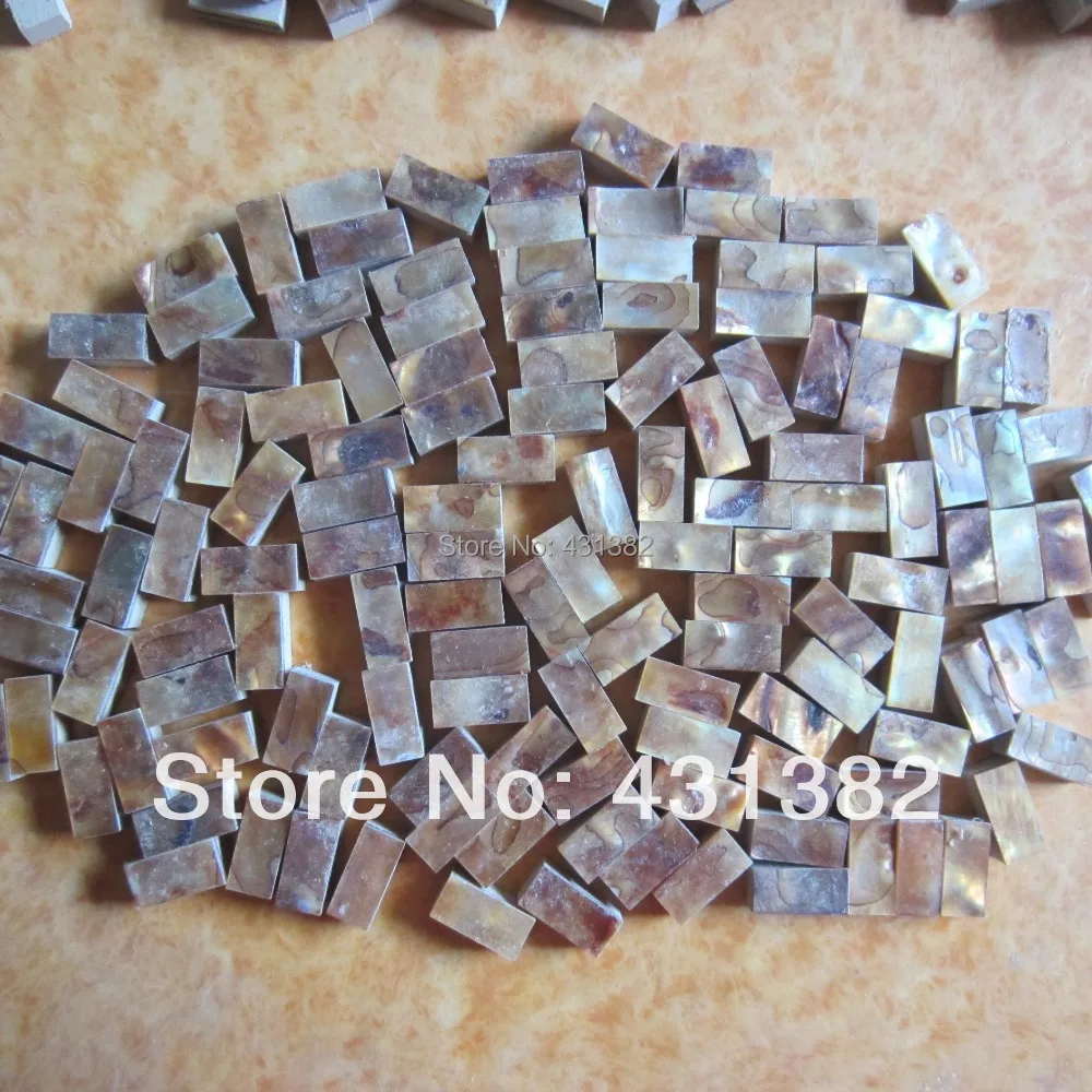 

HYRX Shell tile backsplash;mother of pearl mosaic tiles; dyed Antique gold color granule;decorative tile strips,10*20*8MM