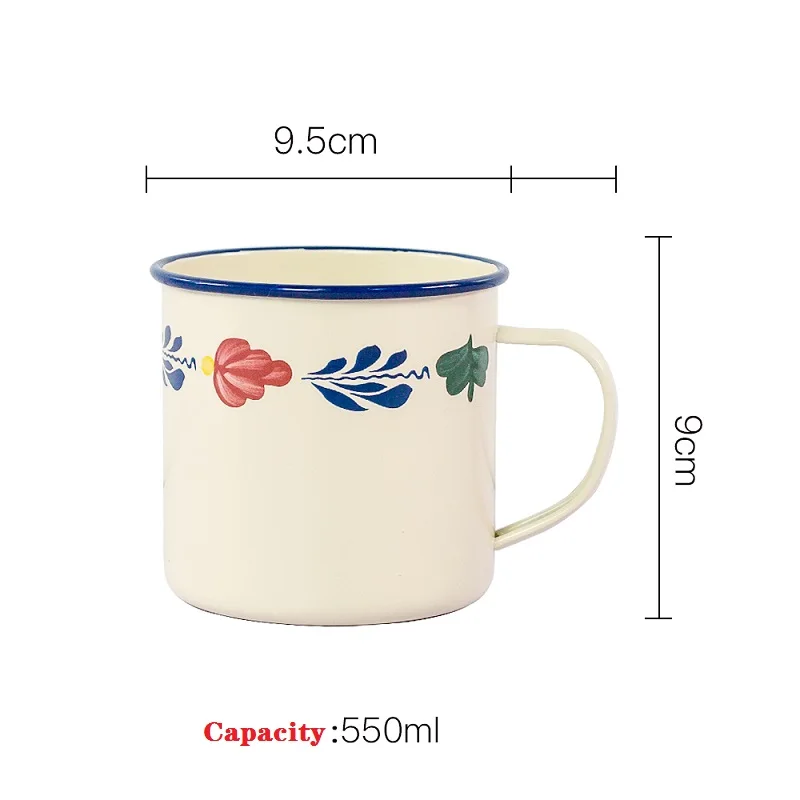 1 шт. Capacity550mL Красивая пасторальная маленькая свежая в европейском стиле железная