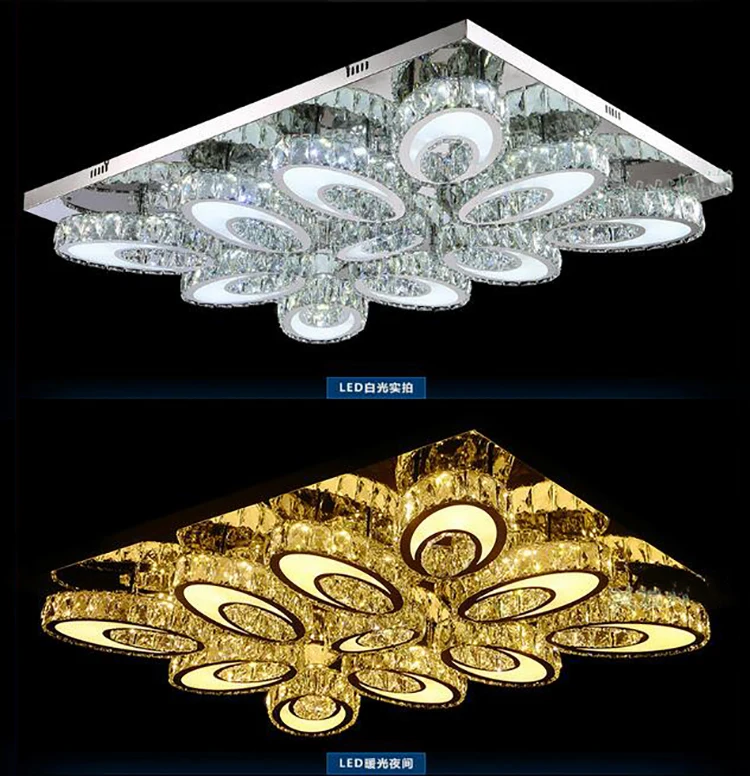 Jmmxiuz современный минимализм высокая яркость светодиодный прямоугольный кристалл потолочные светильники гостиная лампа потолочная лампа