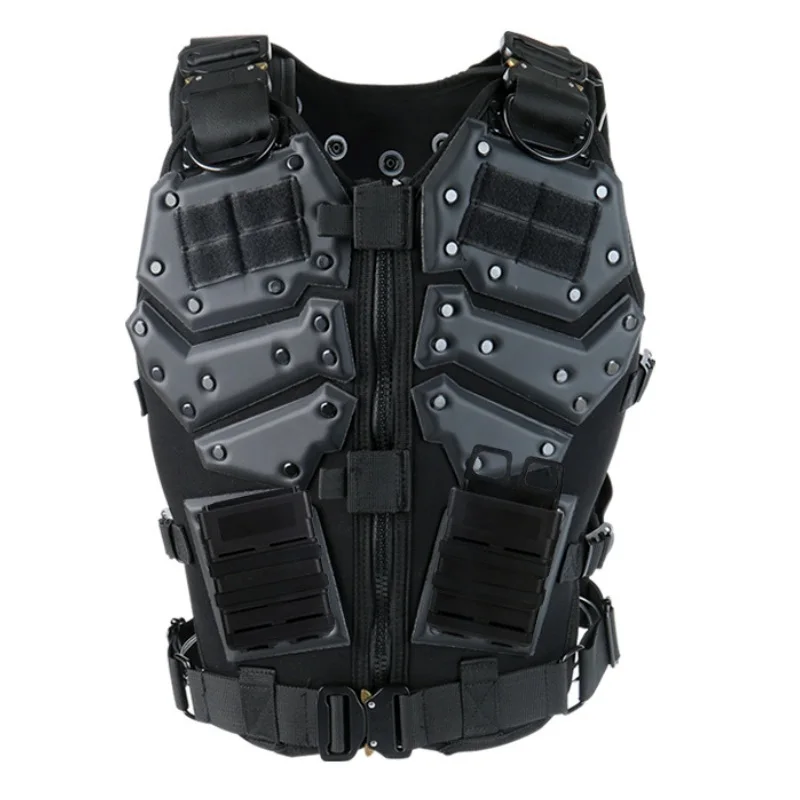 Airsoft Tactical TF3 Vest Waistcoat With 2 5.56 Magazine Pouches Black