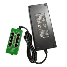 IEEE 802.3at гигабитный PoE 4 порта мощность по Ethernet Инжектор PoE инжектор для ip-телефона Wifi AP включает 56V120W источник питания